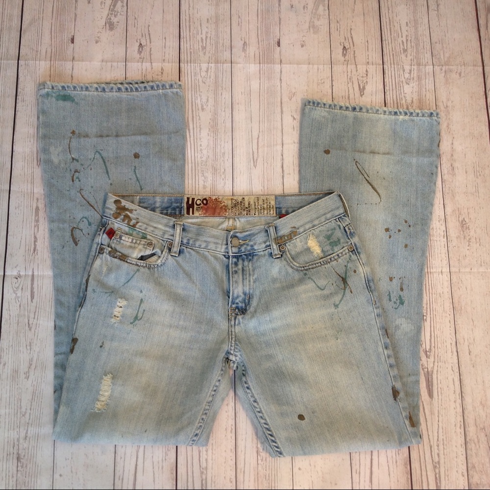 Hollister Exclusive Decorated Paint Jeans Size 9 R